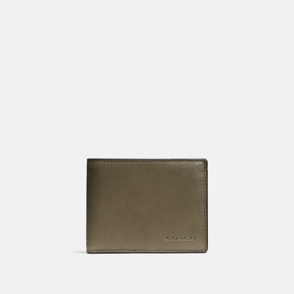 COACH®,SLIM BILLFOLD ID WALLET,Smooth Leather,SURPLUS,Front View