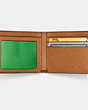 COACH®,SLIM BILLFOLD ID WALLET,Smooth Leather,GREEN,Inside View,Top View