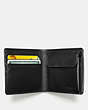 COACH®,COIN WALLET,Leather,Black,Inside View,Top View