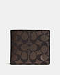 COACH®,COIN WALLET IN SIGNATURE CANVAS,Coated Canvas,Mahogany brown,Front View
