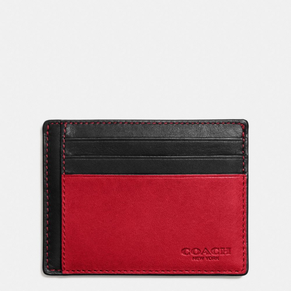 Id Card Case In Colorblock Sport Calf Leather