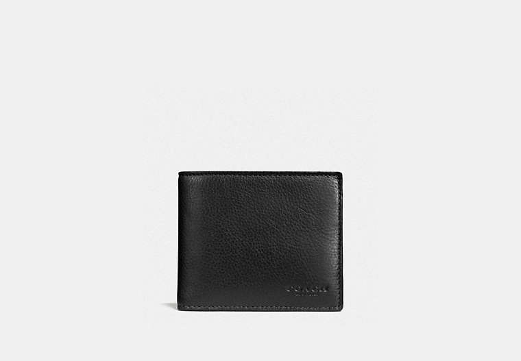 COACH®,3 IN 1 WALLET,Leather,Mini,Black,Front View