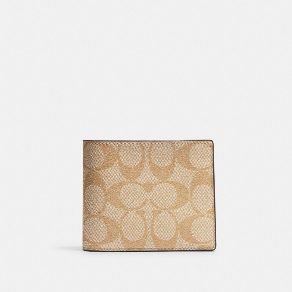 COACH®,3 In 1 Wallet In Signature Canvas,,Front View