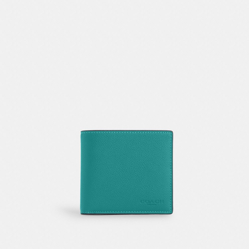 COACH®,コイン ウォレット スポーツ カーフ レザー,ミニ財布(二つ折り&三つ折り),ﾌﾞﾗｲﾄ ﾀｰｺｲｽﾞ