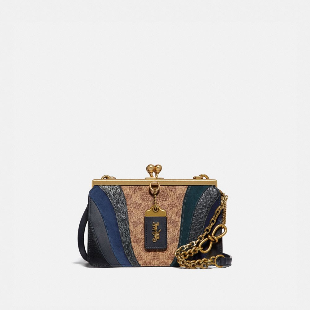 Sac Double Frame 19 En Toile Signature Avec Patchwork Vague