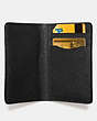 COACH®,CARD WALLET,Crossgrain Leather,Black,Inside View,Top View