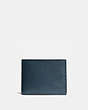 COACH®,SLIM BILLFOLD WALLET,Leather,PRUSSIAN,Front View