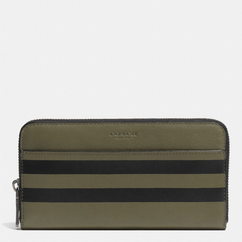 Varsity Stripe Accordion Wallet In Sport Calf Leather