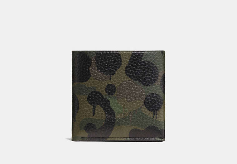 Double Billfold Wallet With Camo Print