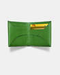COACH®,BILLFOLD WALLET IN PEBBLE LEATHER,Leather,GRASS,Inside View,Top View