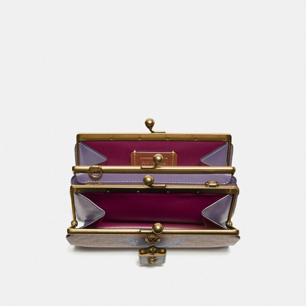 COACH®,Double Frame Bag 19 In Signature Canvas With Rexy By Zhu Jingyi,,Inside View,Top View
