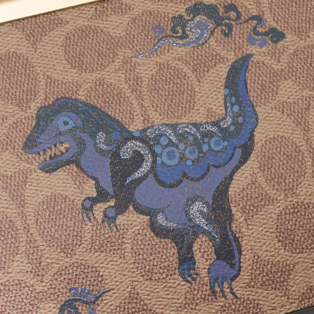 COACH®,Double Frame Bag 19 In Signature Canvas With Rexy By Zhu Jingyi,,Closer View