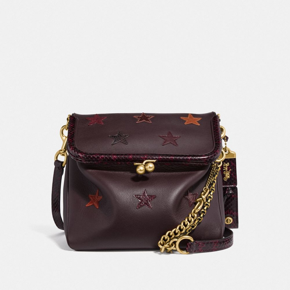 Rider Bag 24 With Star Applique And Snakeskin Detail | COACH®