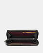COACH®,ACCORDION ZIP WALLET,Leather,Black/Oxblood,Inside View,Top View