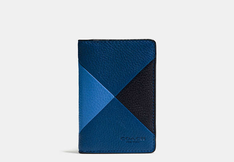 Card Wallet In Patchwork Pebble Leather