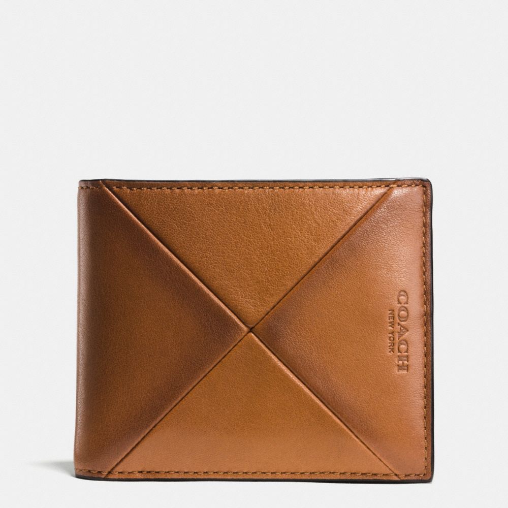 Compact Id Wallet In Patchwork Sport Calf Leather COACH