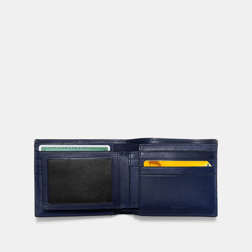 COACH®,PORTEFEUILLE 3 EN 1 AVEC RAYURES UNIVERSITAIRES,Cuir,Minuit/Noir/Denim Sombre,Alternate View