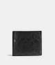 COACH®,3-IN-1 WALLET IN SIGNATURE LEATHER,Black,Front View