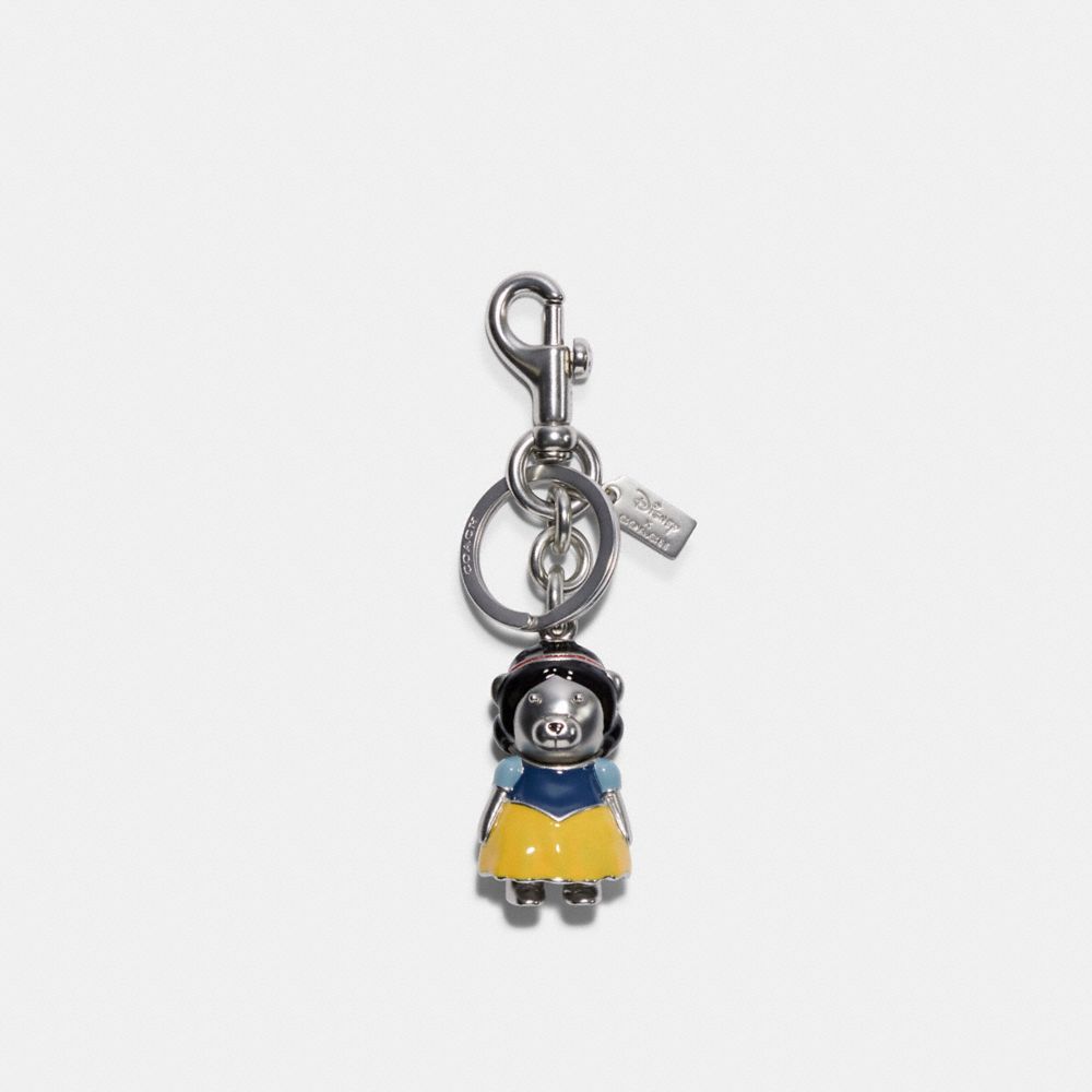 COACH®,DISNEY X COACH SNOW WHITE BEAR BAG CHARM,Silver/Multi,Front View