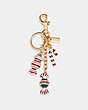 COACH®,CANDY CLUSTER MIX BAG CHARM,Gold/Multi,Front View
