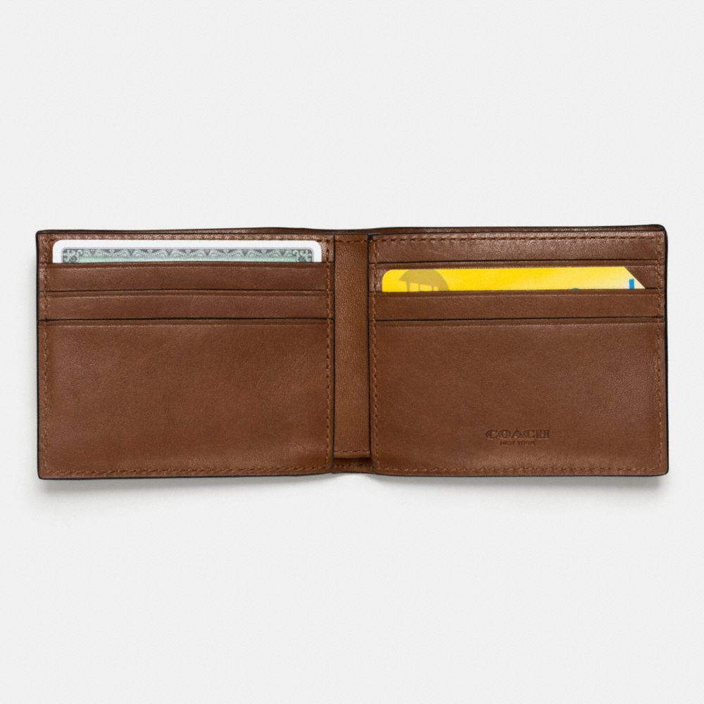Slim Billfold Wallet In Patchwork Leather