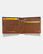 COACH®,RIP AND REPAIR 3-IN-1 WALLET IN GLOVETANNED LEATHER,Leather,Dark Saddle,Inside View,Top View