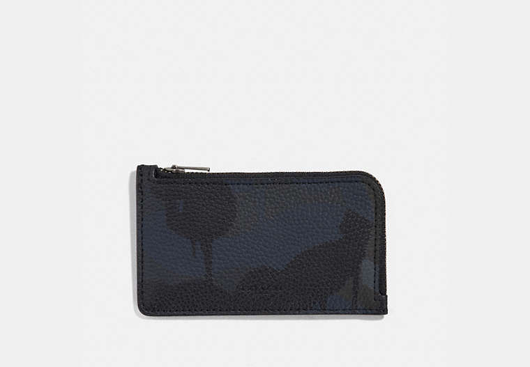 L Zip Card Case With Camo Print