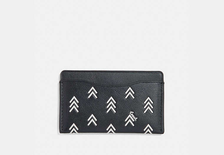 Small Card Case With Line Arrow Print