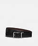 COACH®,HARNESS BUCKLE CUT-TO-SIZE REVERSIBLE BELT, 32MM,Leather,BLACK/CHESTNUT,Front View