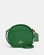 COACH®,CANTEEN CROSSBODY BAG,Small,Gold/Kelly Green,Front View