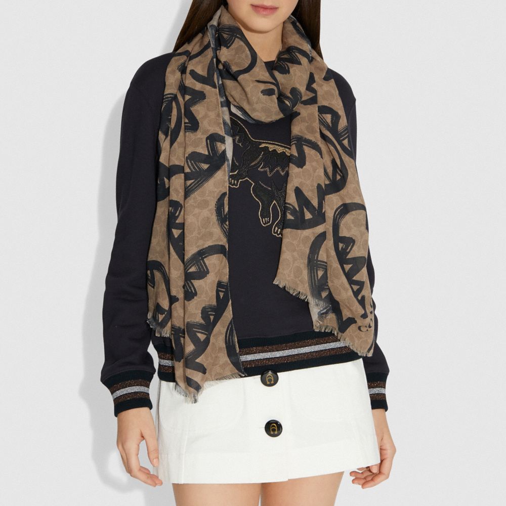 Écharpe exclusive avec motif Rexy par Guang Yu