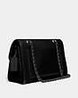 COACH®,PARKER,Leather,Medium,Pewter/Black,Angle View