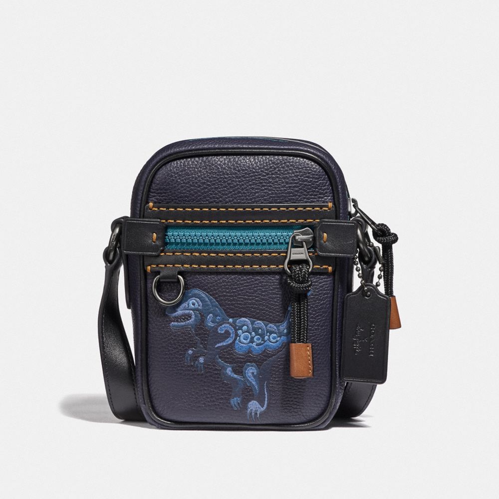 COACH®,DYLAN 10 WITH REXY BY ZHU JINGYI,Leather,Mini,Black Copper Finish/Ink,Front View