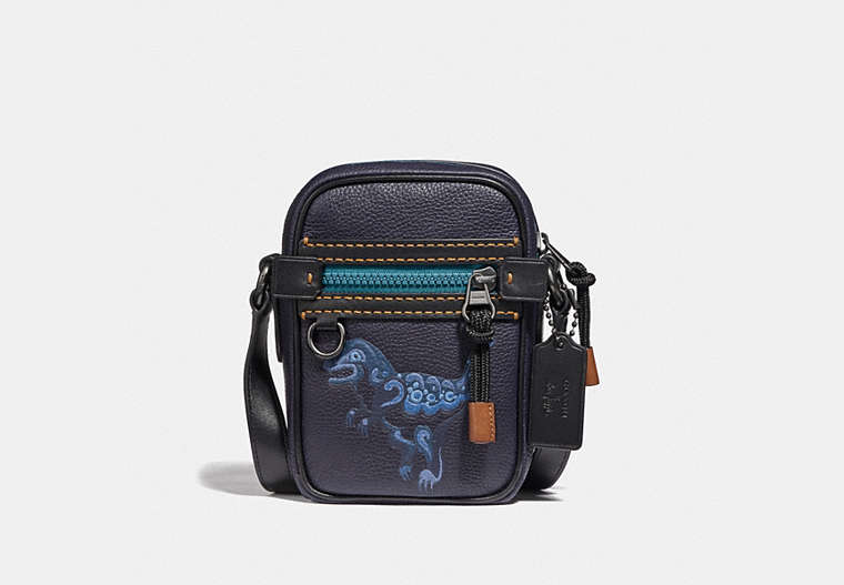 COACH®,DYLAN 10 WITH REXY BY ZHU JINGYI,Leather,Mini,Black Copper Finish/Ink,Front View