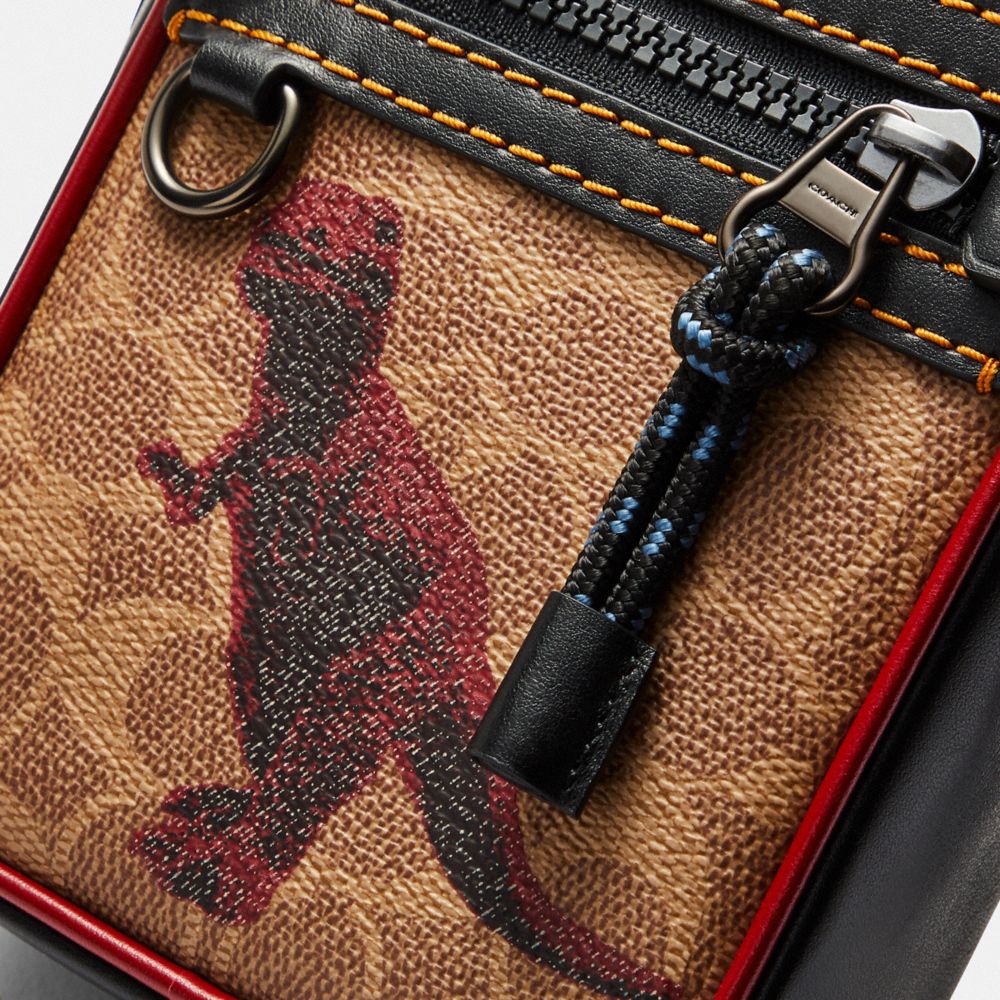 COACH®,Dylan 10 In Signature Canvas With Rexy By Sui Jianguo,,Closer View