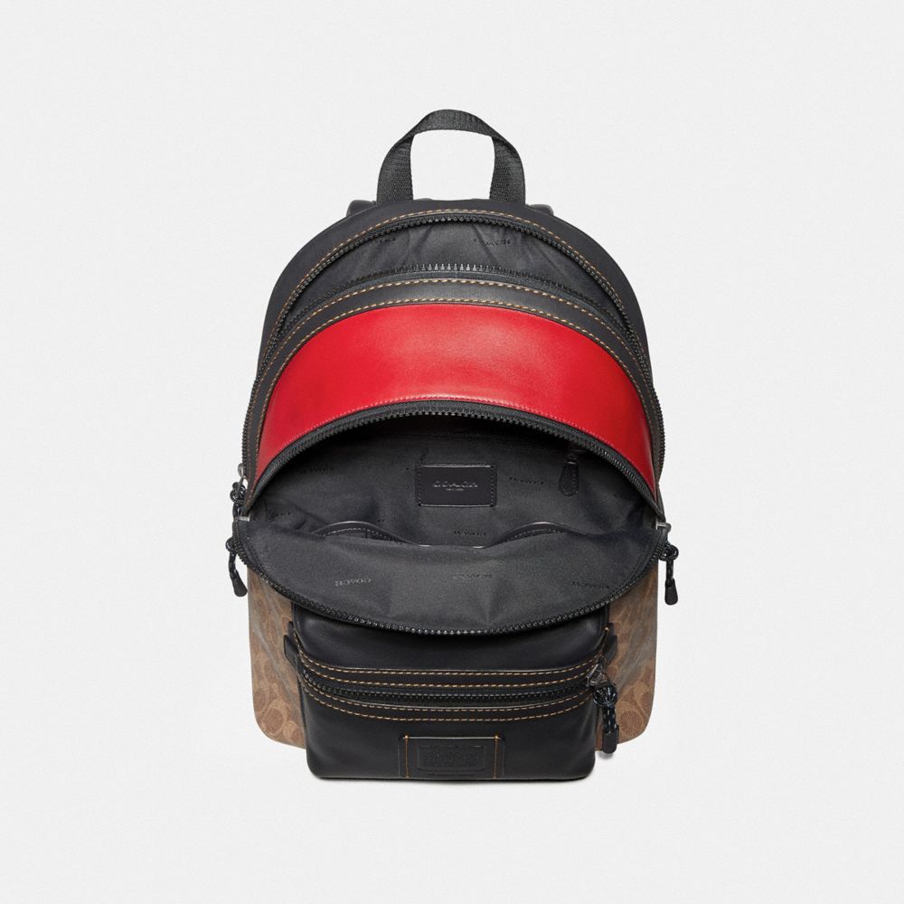 COACH®,Academy Backpack In Signature Canvas With Rexy By Sui Jianguo,,Inside View,Top View