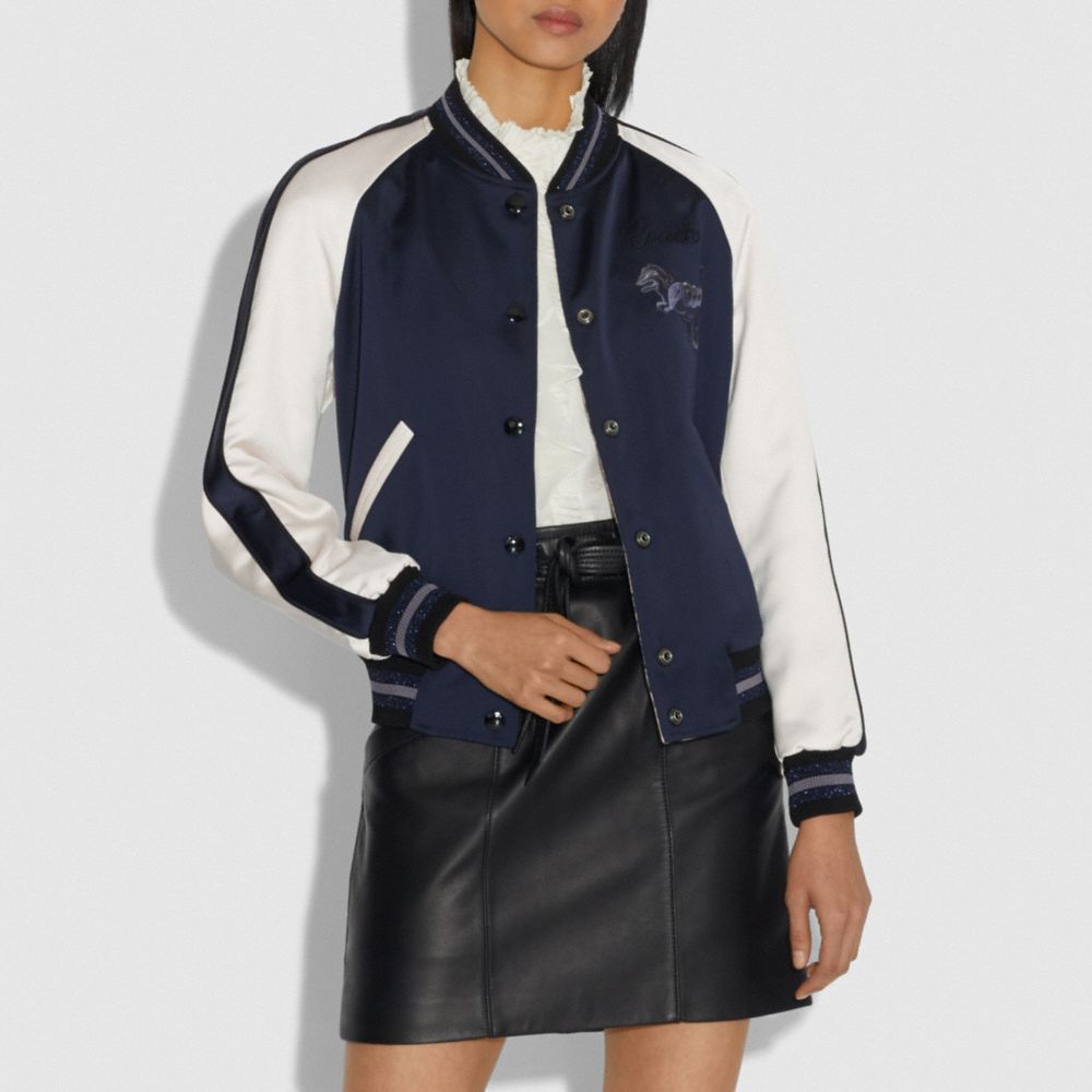 Coach rexy shop varsity jacket