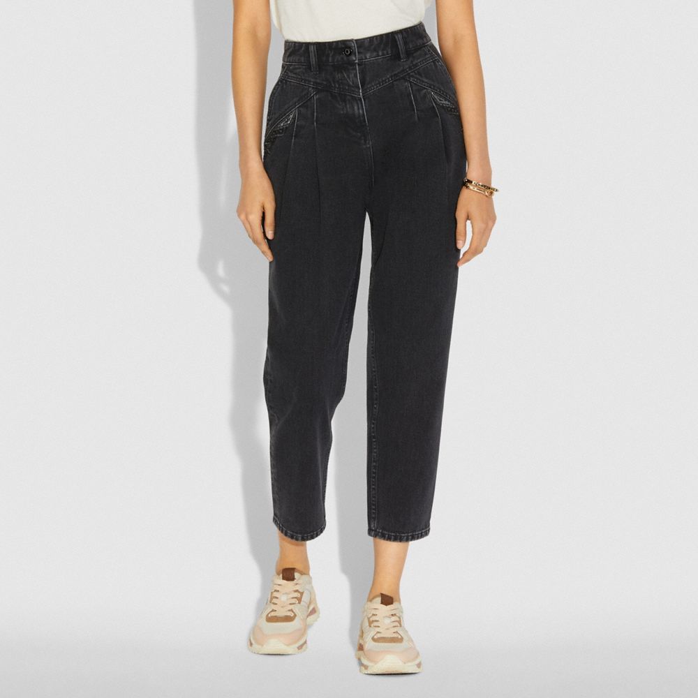 Jean En Denim Et Dentelle