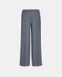 COACH®,TAILORED PANTS,wool,Black/Whit,Front View