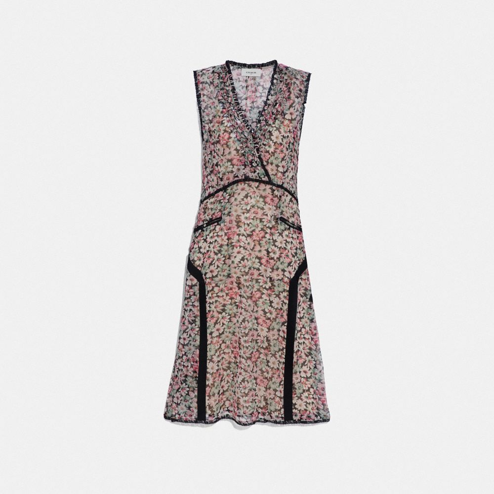 COACH®,Printed Military Dress,,Front View