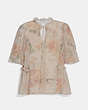 COACH®,TIERED TOP,Silk,Ivory/Peach,Front View