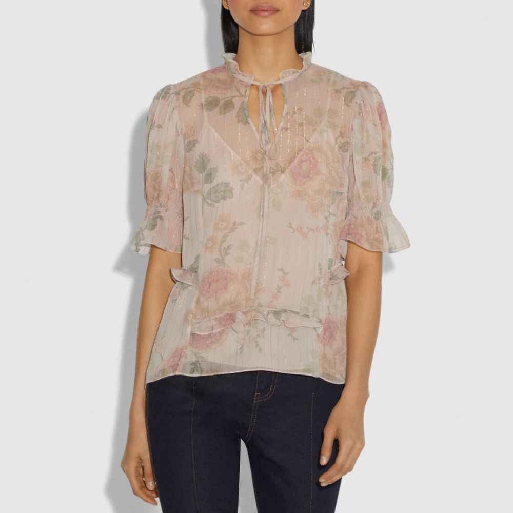 COACH®,TIERED TOP,Silk,Ivory/Peach,Scale View