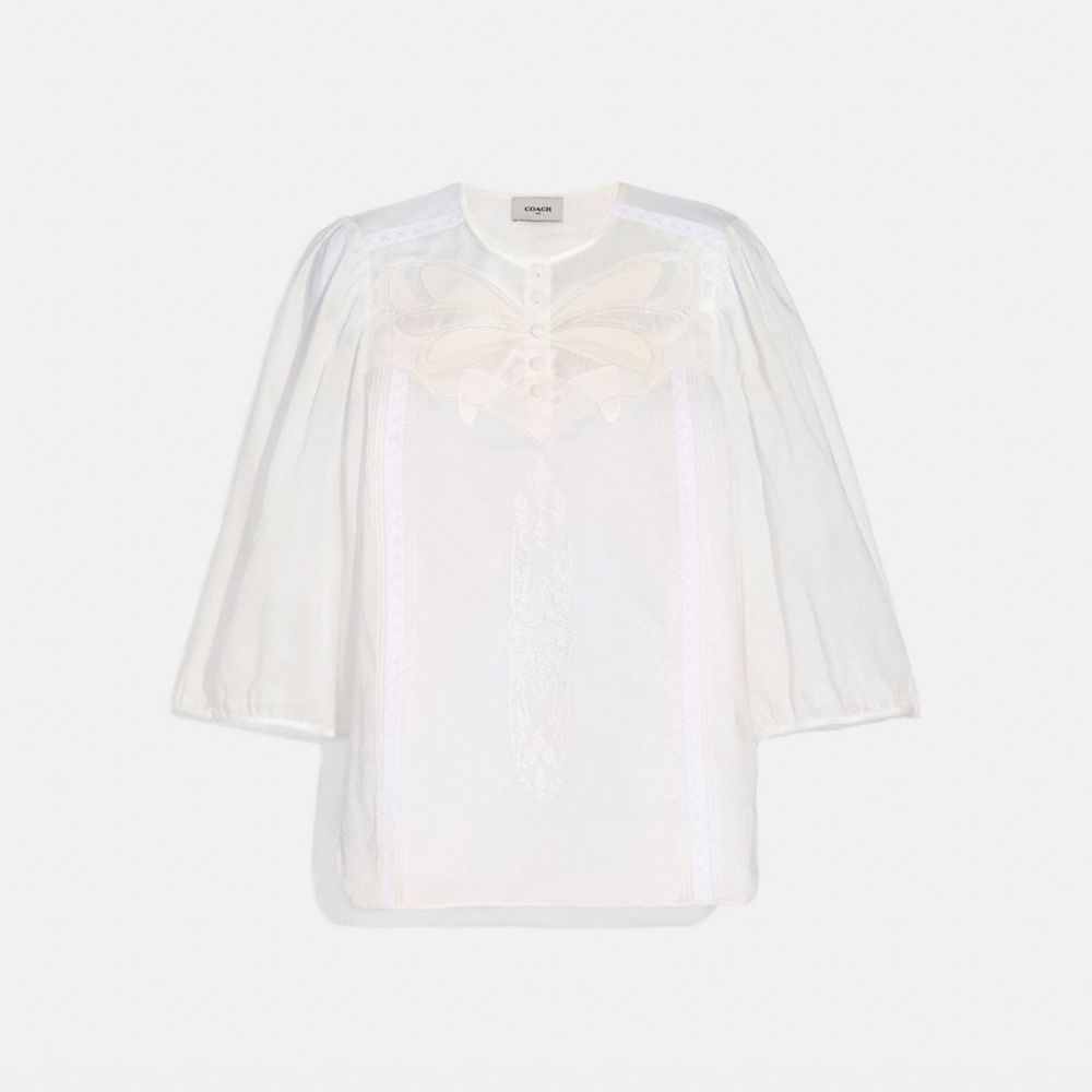 Lacey Butterfly Applique Top