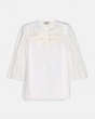COACH®,LACEY BUTTERFLY APPLIQUE TOP,cotton,White,Front View