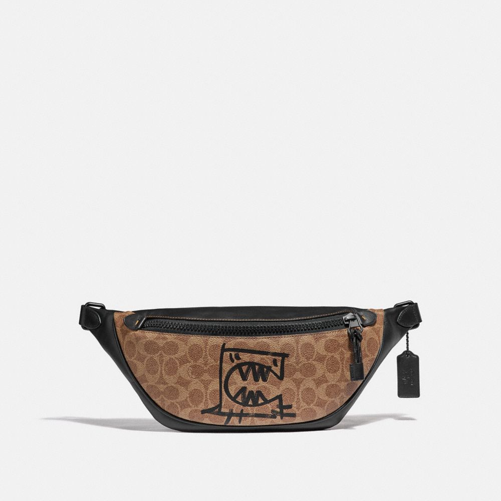 COACH®: Rivington Belt Bag In Signature Canvas With Rexy By Guang Yu