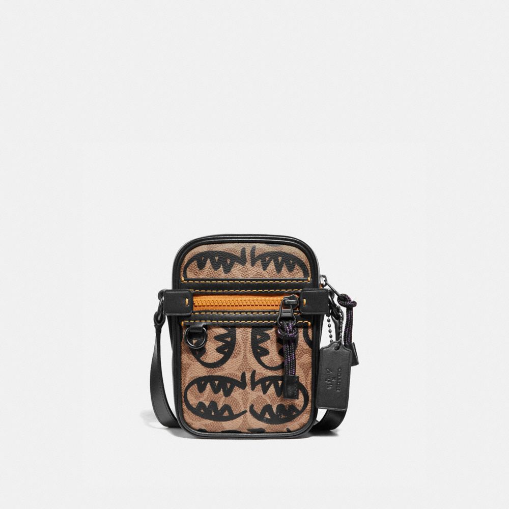 COACH®,DYLAN 10 IN SIGNATURE CANVAS WITH REXY BY GUANG YU,Coated Canvas,Black Copper/Khaki,Front View image number 0