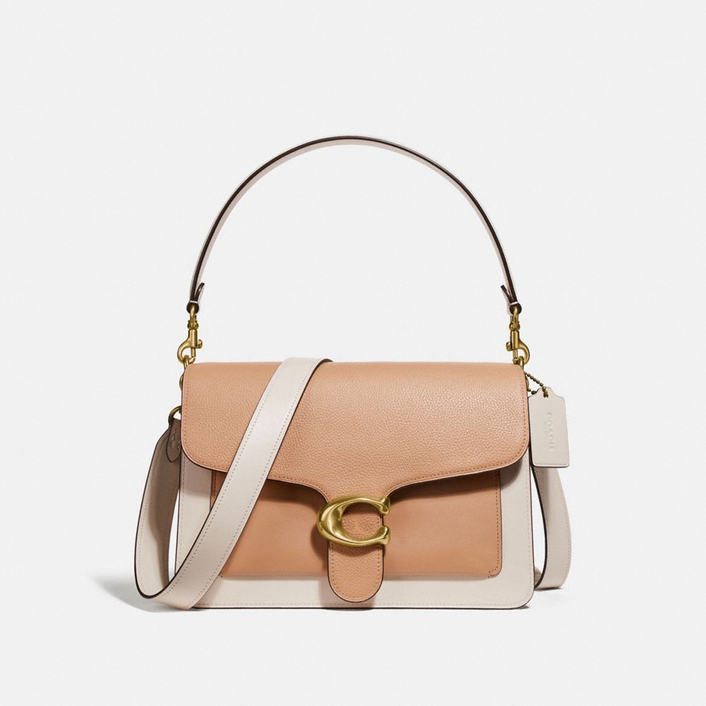 COACH Tabby Shoulder Bag In Colorblock With Snakeskin Detail