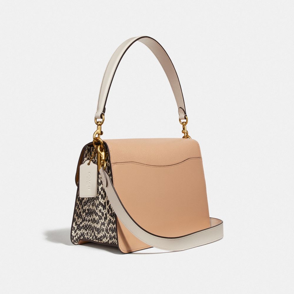 COACH Tabby Shoulder Bag In Colorblock With Snakeskin Detail