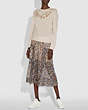 COACH®,BUTTERFLY LACE PULLOVER,wool,Cream,Scale View