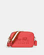 COACH®,JES CROSSBODY WITH HORSE AND CARRIAGE,Leather,Medium,Gold/Bright Coral,Front View